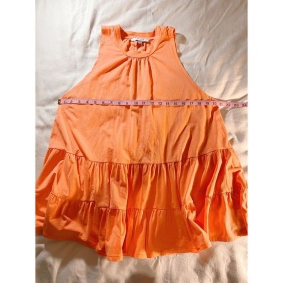 Favlux Fashion Women's Dark Orange Peach Mini Dress Sleeveless Open Back‎ Size M - Picture 6 of 8